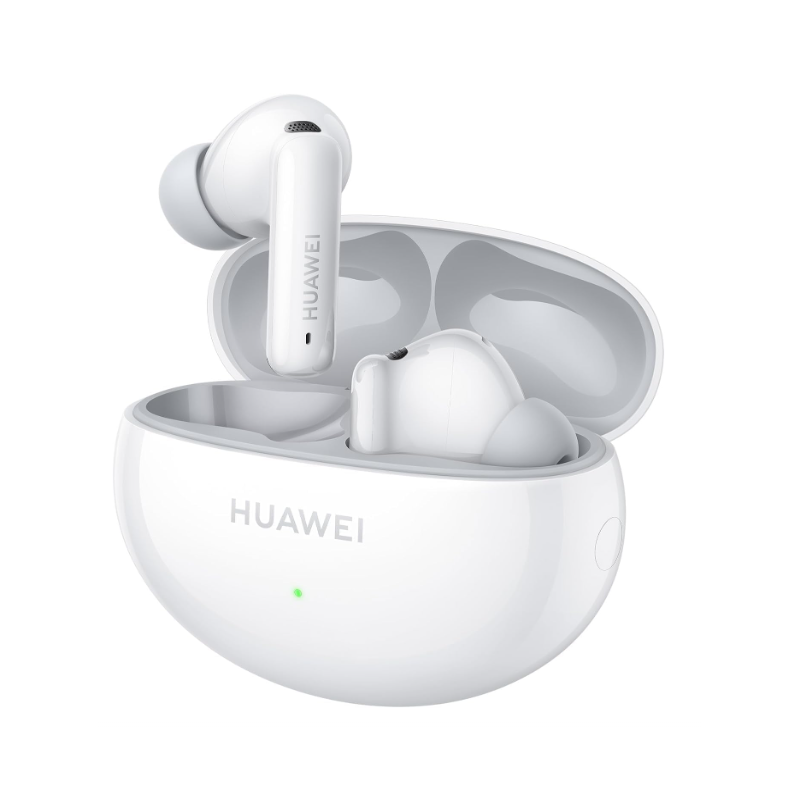 HUAWEI FreeBuds 6i, Intelligent Active Noise Cancellation 3.0, Powerful Bass, Fast Charging, Up to 35 Hours Battery Life, Bluetooth 5.3, Distraction-Free Calling, Dual Device Connection (White)